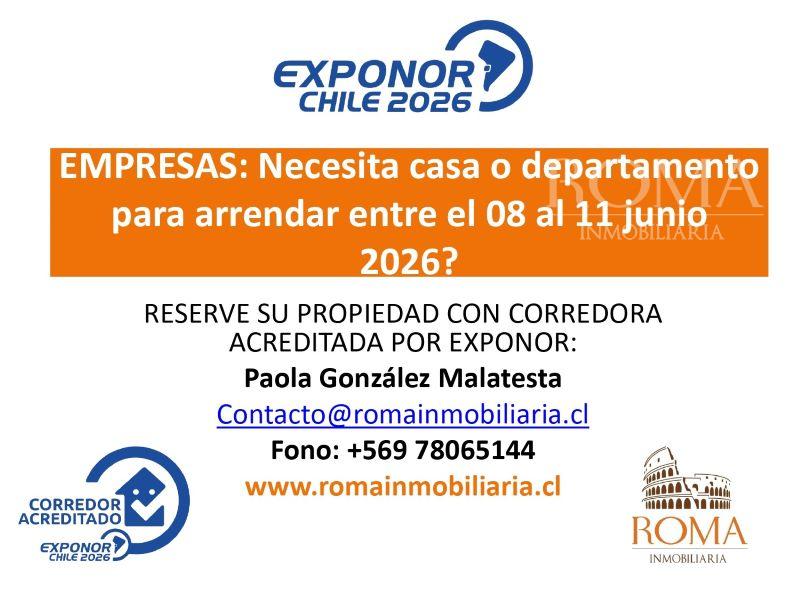 EMPRESAS NECESITA  ARRENDAR PARA  EXPONOR 2026 ?? CONTACTENOS